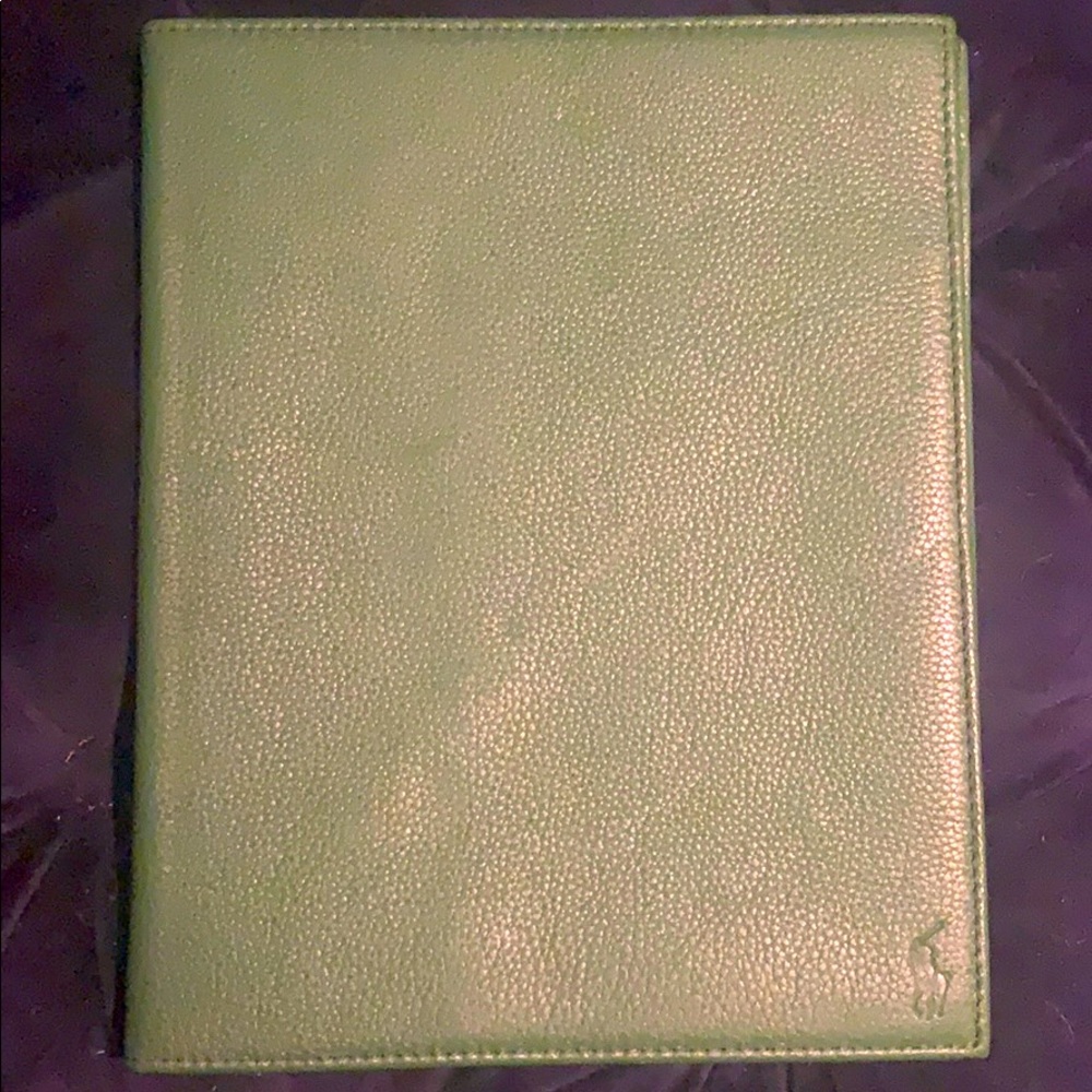 Genuine Green Leather iPad case.